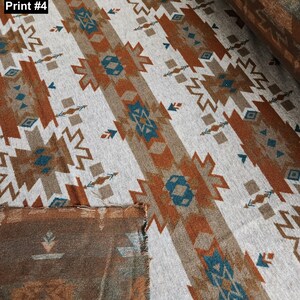 Aztec Wool Fabric by Meter / Southwestern / Printed Wool/ Soft Finish ...