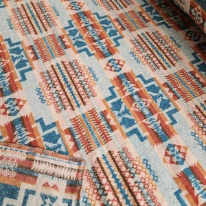 Aztec Wool Fabric by Meter / Southwestern / Printed Wool/ Soft Finish ...