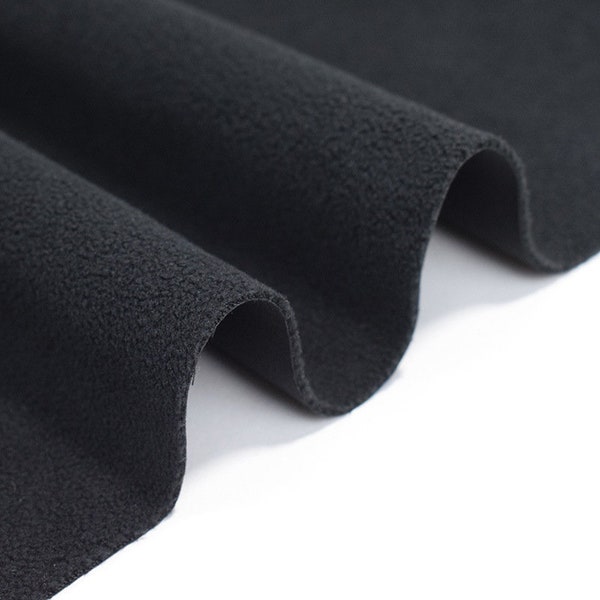 Tissu softshell/ softshell avec polaire/ imperméable/ finition polaire softshell/Softshell uni/ couleurs unies/ noir/ marine/ gris