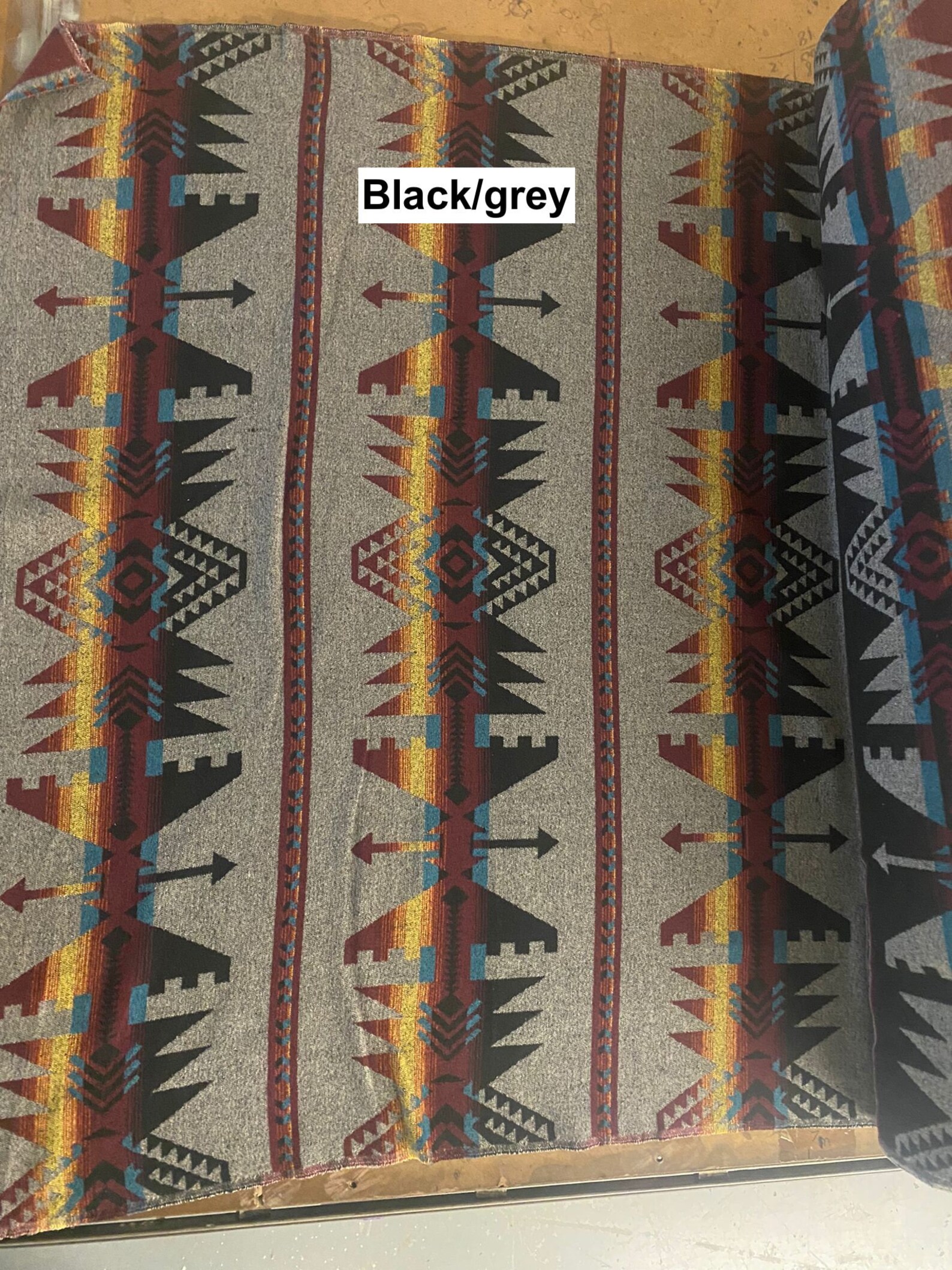 Aztec Wool Fabric by Meter / Southwestern / Printed Wool/ Soft Finish ...