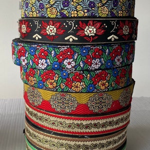 45MM Jacquard Ribbon Geometric/ Floral trims / sold by meter/Embroidered Ribbon/Woven Trim /sewing trim/Decorative TrimCraft Ribbon