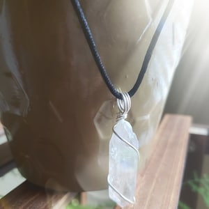 Clear Quartz Crystal Necklace