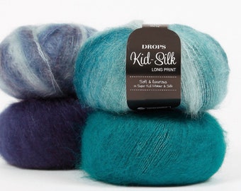 0.9oz(25g) - 230yds(210m) / DROPS Kid-Silk / A wonderful mix of super kid mohair and silk