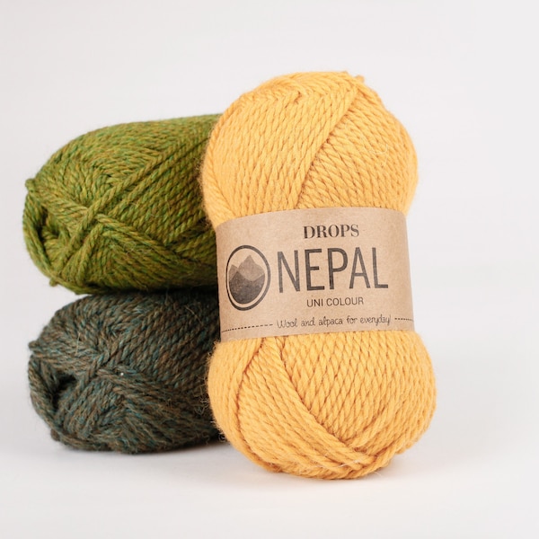 1,8 oz (50 g)-82 yds (75 m) / DROPS Népal / La laine parfaite pour tous les jours !