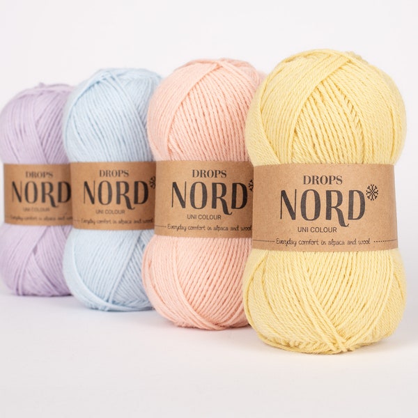 1.8oz(50g)-186yds(170m) / DROPS Nord / Soft and durable in alpaca / wool and polyamide