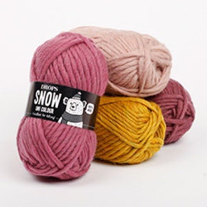 Chunky Wool Yarn Big Yarn Bulky Yarn DROPS SNOW ESKIMO Felting Yarn Winter  Yarn Knitting Yarn Crochet Yarn Feltable Yarn 