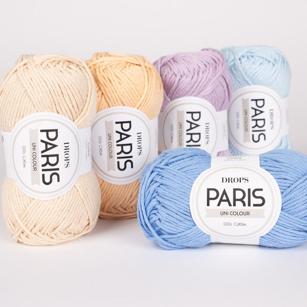 1.8oz(50 g)-82yds(75 m) / Drops PARIS / Fun and easy to knit cotton!