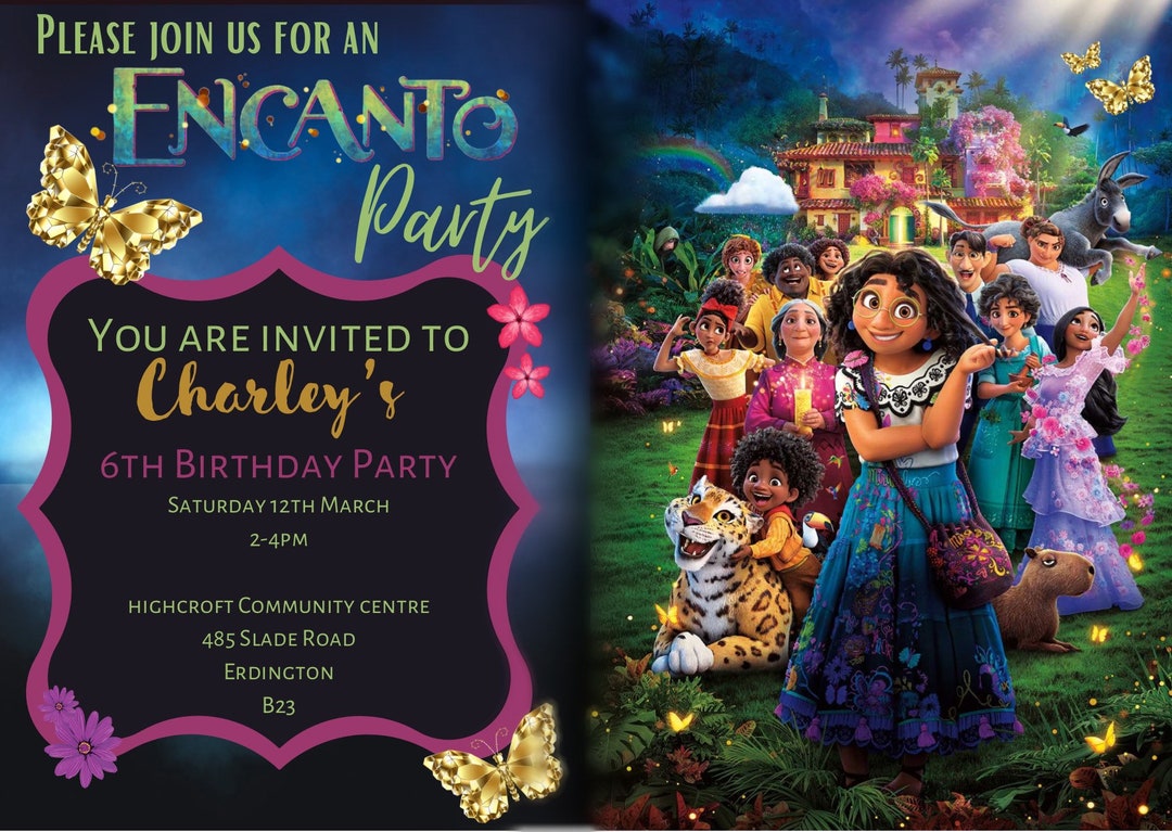Encanto Party Invitations Etsy UK