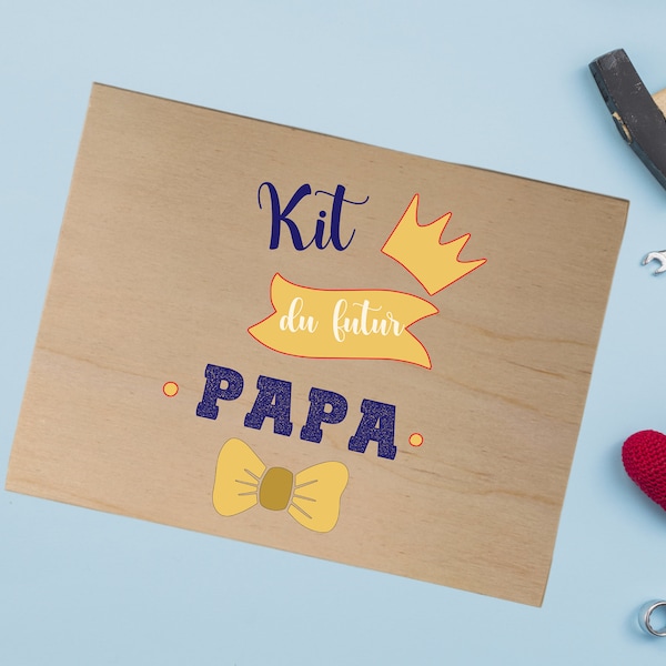 Boite kit du futur papa en bois