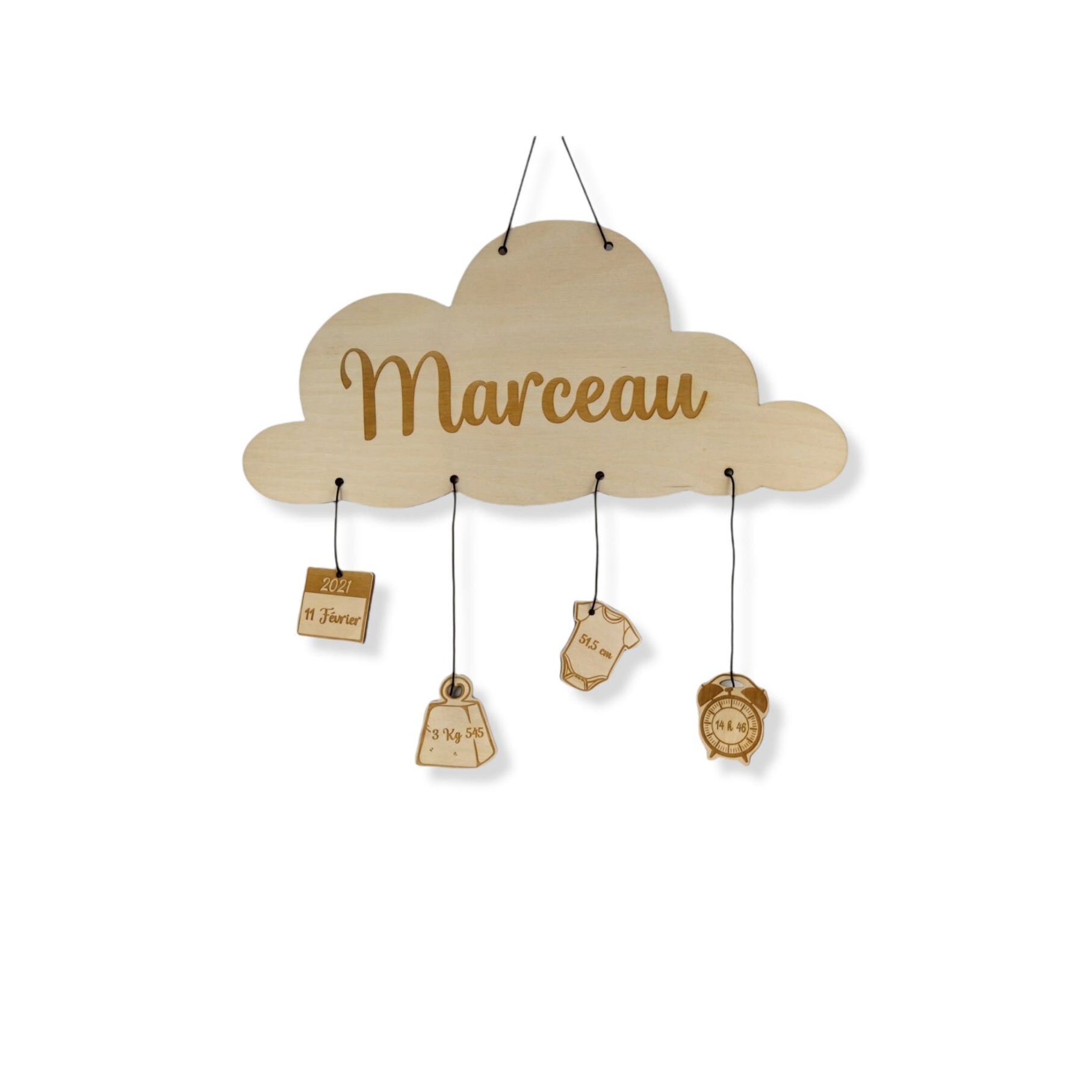 Suspension Naissance Nuage Personnalisé