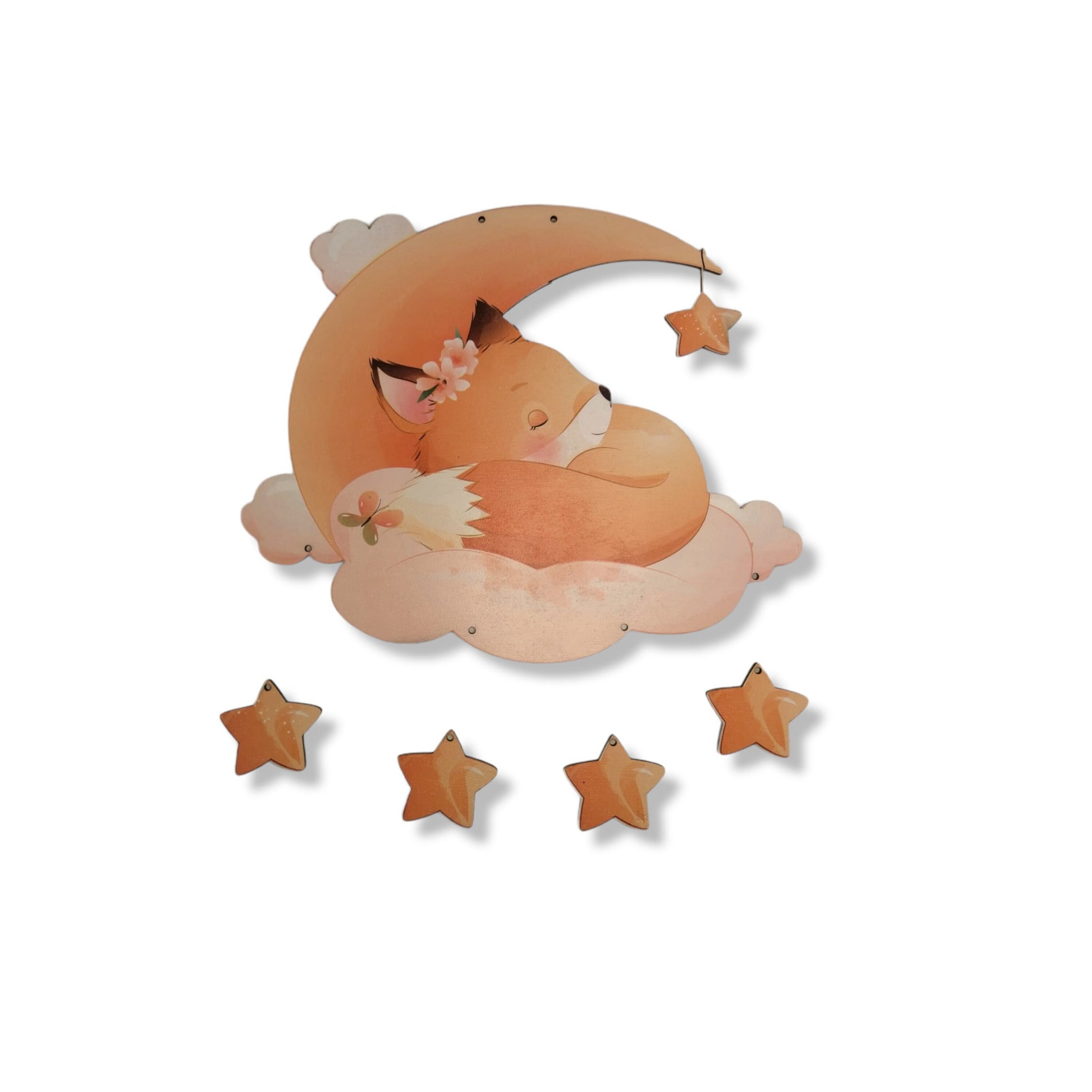 Suspension Naissance Renard Personnalisé