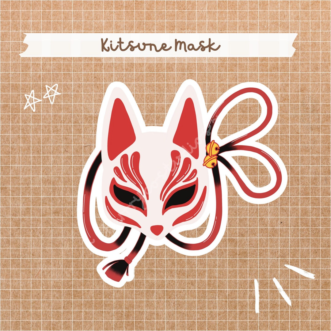 Kitsune Mask Japanese Demon Fox - Etsy