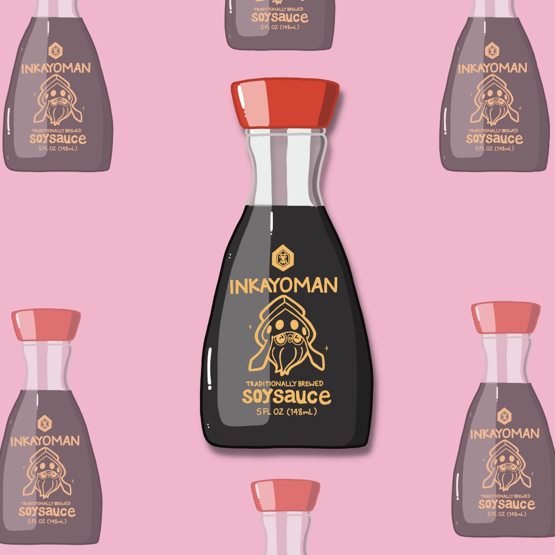 Inkay Pokemon Soy Sauce Anime Kawaii Food Decal Matte Glossy Etsy