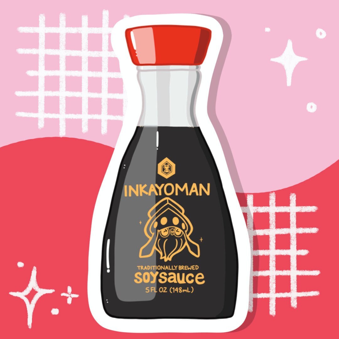 Inkay Pokemon Soy Sauce Anime Kawaii Food Decal Matte Glossy Sticker - Etsy