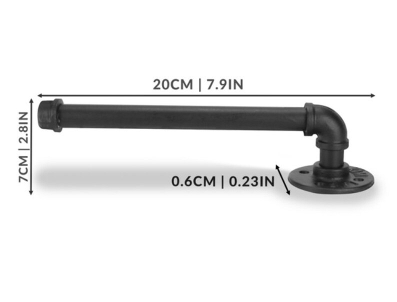 Black Iron Pipe Toilet Paper Holder Etsy UK