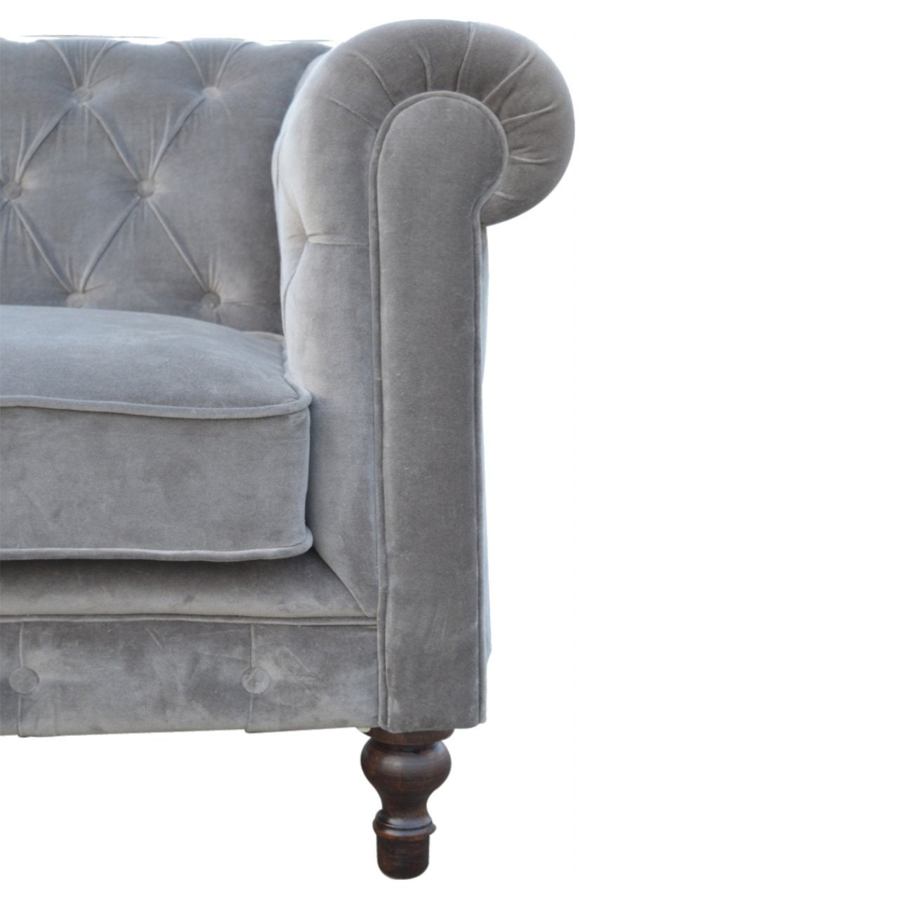 Grey Velvet Chesterfield 2 Seater Sofa - Etsy