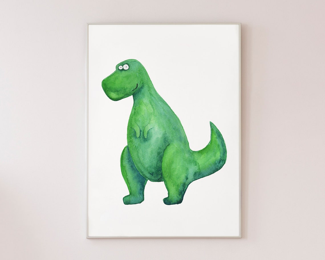 Dinosaur Decor Printable Wall Art Nursery Decor | Etsy