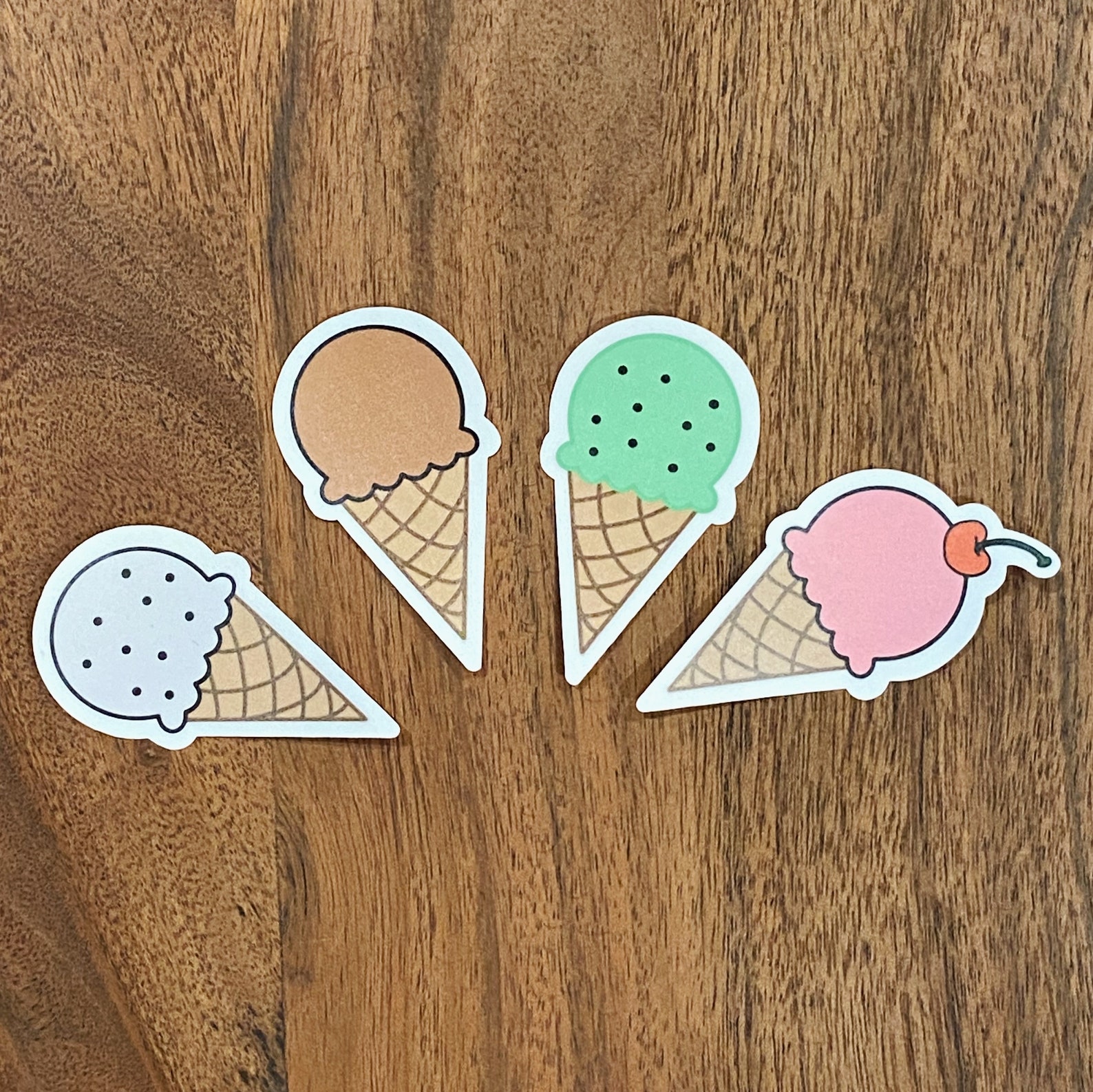 Ice Cream Sticker Planner Sticker Food Sticker Cute Sticker Etsy