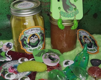 Pickle Themed Valentine Gift Baskets - custom made - FREE gift wrapping and shipping
