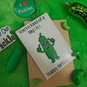 Cartões de aniversário com picles: a surpresa perfeita para quem ama picles. FRETE GRÁTIS