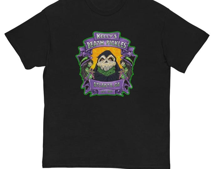 Kelly's Death Pickles Logo Tee - Pickle Lovers - Atlanta Music Scene - Cool T-shirt - Band Shirt - Pickle People - Fun Gift - FREE SHIPPING
