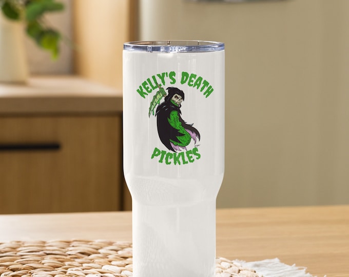 Kelly's Death Pickles Travel mug with a handle