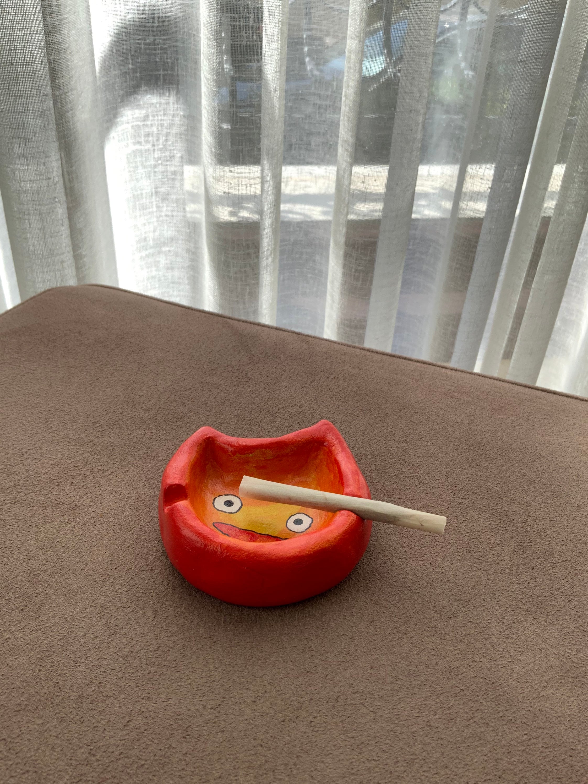 Calcifer Handmade Clay Ashtray From Howl's Moving Castle Etsy