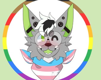 Icona furry pride chibi personalizzata / aperta - Commissione YCH