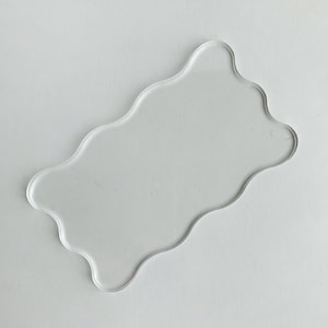10 wavy acrylic blank | wavy acrylic place card | 2x3.5&quot; scalloped acrylic DIY | DIY acrylic blank | DIY wedding acrylic | set of 10