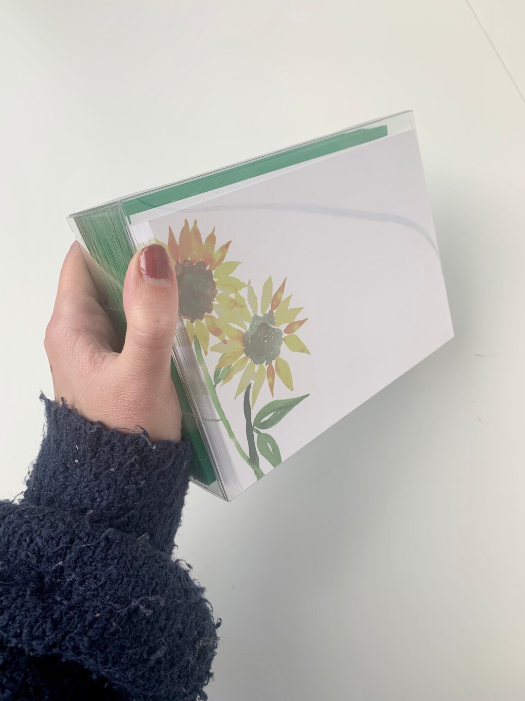 Sunflower Boxed Note Cards Set of 50 | Flower Cards | Watercolor Floral ...