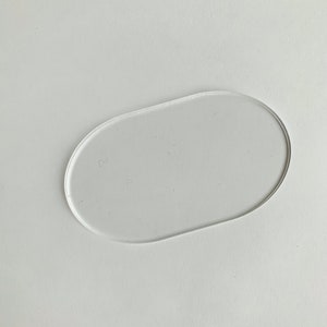 10 oval acrylic blank | pill shape acrylic place card | 2x3.5&quot; oval acrylic DIY | DIY acrylic blank | DIY wedding acrylic | set of 10