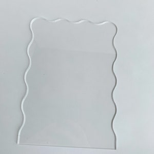 5x7&quot; wavy acrylic blank | wavy acrylic for sign | clear acrylic | craft acrylic | DIY wedding acrylic | DIY sign with stand | Set of 2 or 4