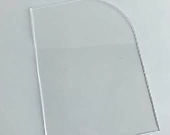 5x7" half arch acrylic blank | acrylic for sign | arched acrylic DIY | DIY acrylic blank | DIY wedding acrylic | acrylic sign with stand