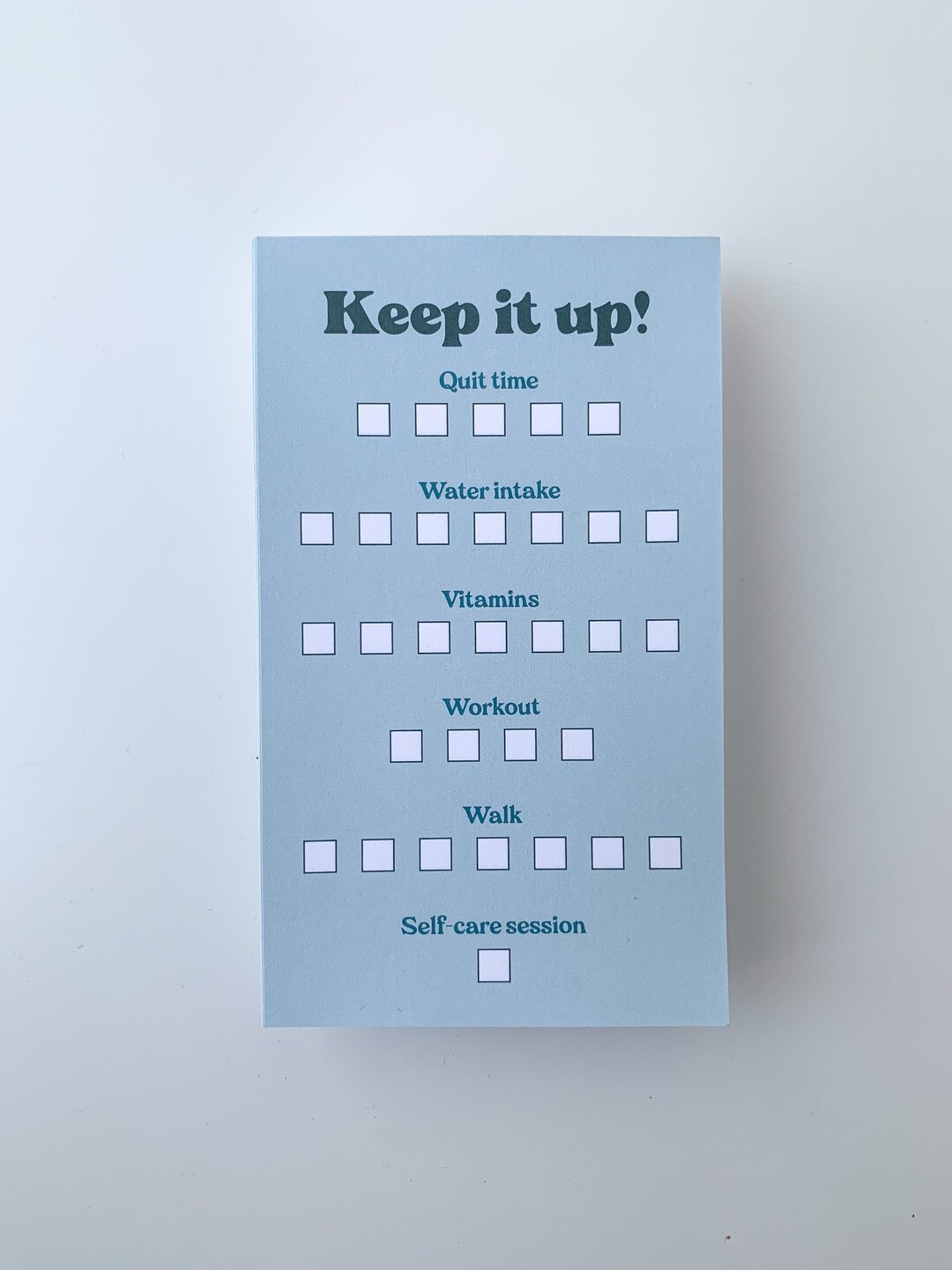 Keep It up Notepad | Habit Tracker Notepad | Planner Accessory | Green ...