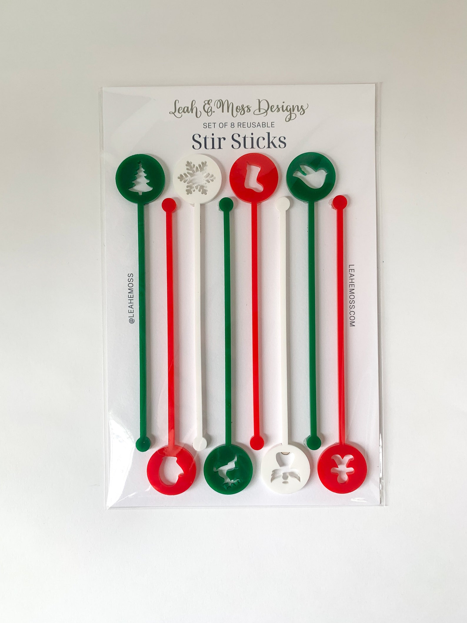 Christmas drink stir sticks - Christmas party ideas - blog from Leah E. Moss Designs