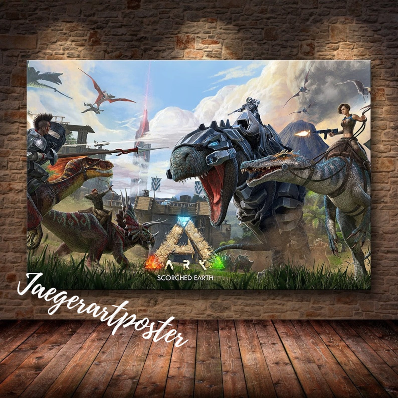 Ark Survival Evolved Canvas Poster Canvas Print Wall Art Etsy
