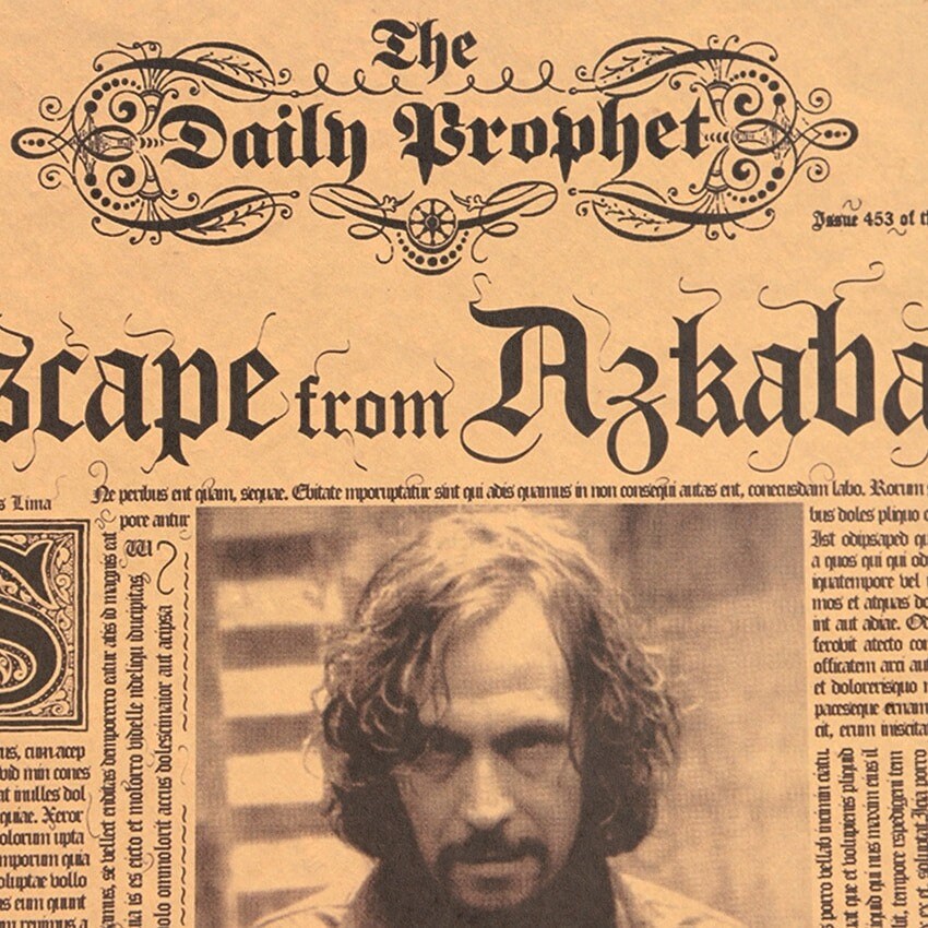 Harry Potter Poster Sirius Black Daily Prophet Poster l | Etsy