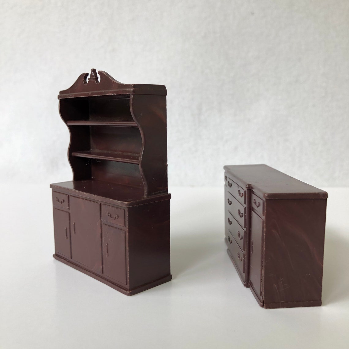 Marx Dollhouse Furniture 1/2 Scale Brown Dining Room Sideboard Etsy