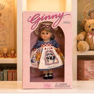 Vintage 1995 Ginny Barbecues Doll #7HP29, 8 Inch Poseable Vinyl Vogue Doll in Original Box, Country Kitchen Outfit