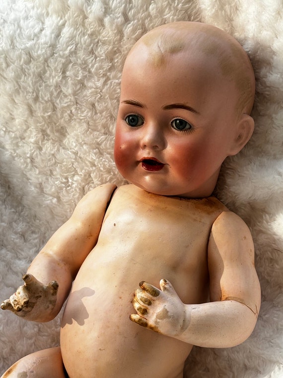 Antique JDK Kestner Baby Doll Porcelain Bisque Head With