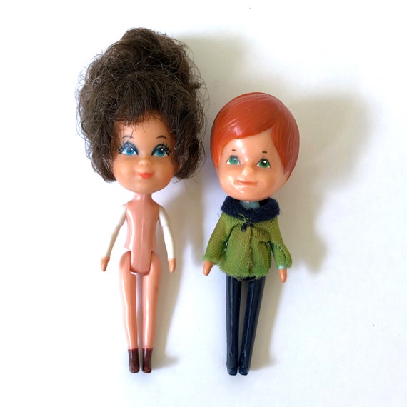 The Littles Family Mr. and Mrs. Mattel #1925 Dolls and Furniture
