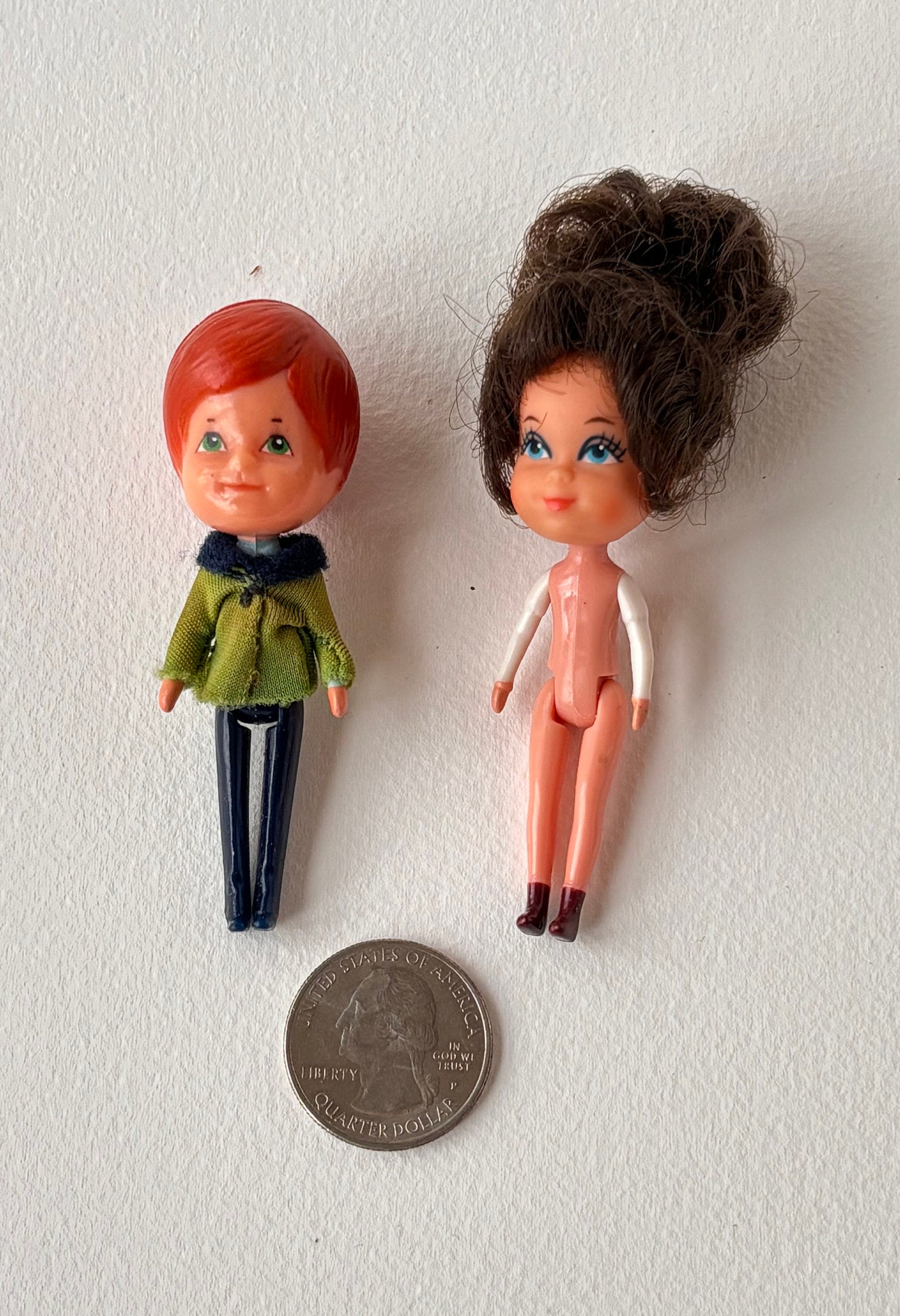 The Littles Family Mr. and Mrs. Mattel #1925 Dolls and Furniture