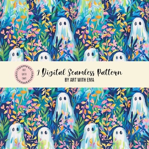 Fantôme acrylique transparente, Arrière-plan transparent acrylique fantôme, Motif fantôme preppy, Motif floral fantôme d'automne, Motif Halloween