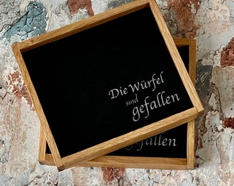 Würfelbrett, Würfeltablett, Würfelteller, Holz, Geschenkidee