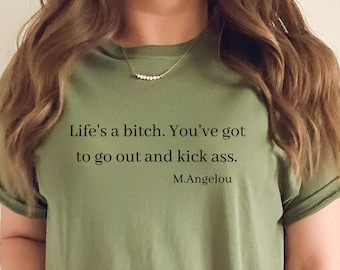 Life's a bitch tshirt, Feminist Tshirt, Motivational Shirt, Oversized, Women's Day, Empowerment
