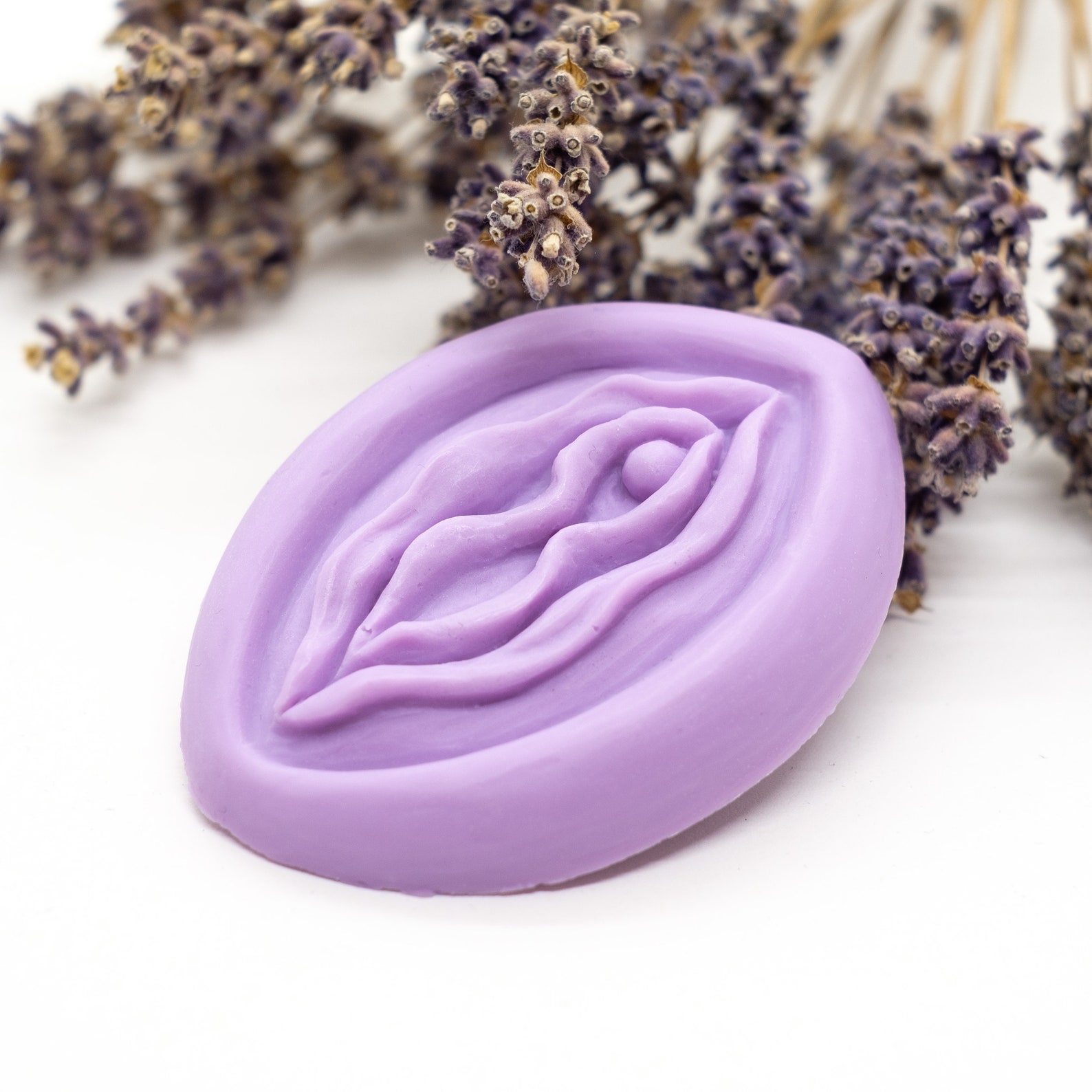Vulva Soap With Lavender Oil and Shea Butter in a Cute Gift Box, Purple