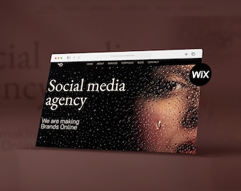 Dark Luxe Wix Website Template for Social Media Agency