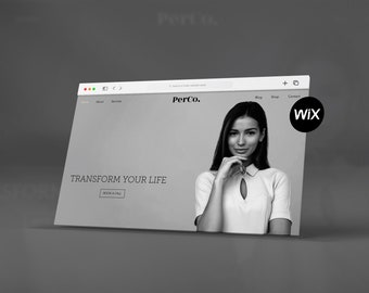 Modello di sito web Wix bianco minimalista per personal coach