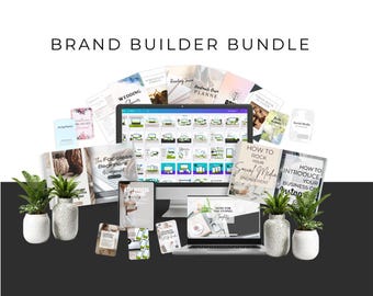 Paquete de creación de marca / Plantillas PLR para vendedores de productos digitales / Kit comercial editable de Canva con derechos de reventa / Kit de inicio para negocios digitales