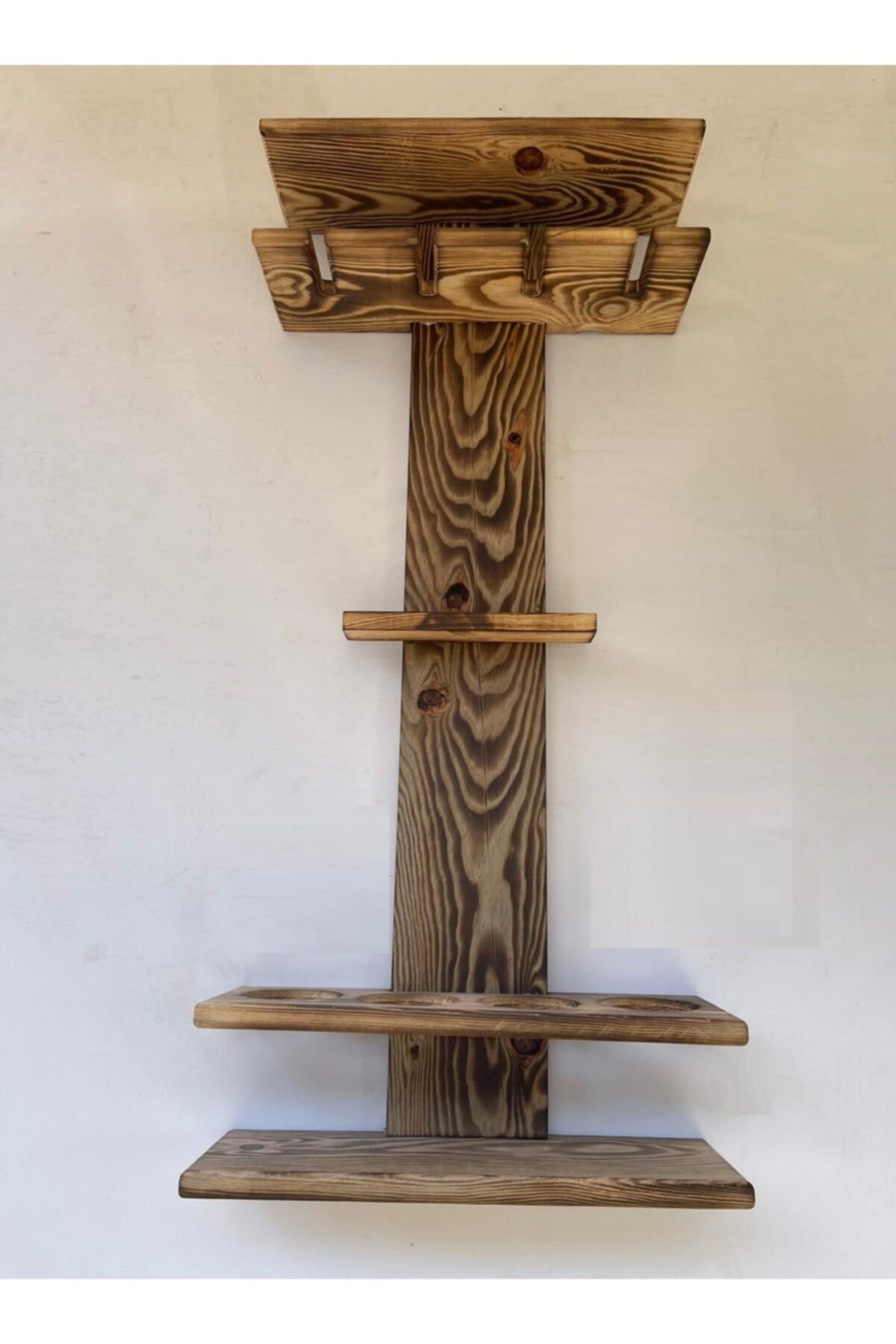 Handgemachter Weinständer aus Holz große rustikale Weinregal | Etsy